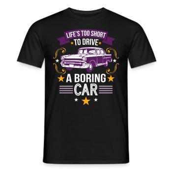 Oldtimer Classic Car Schnauferl Retro Vintage Auto - Men's T-Shirt - black - Front - AI Model Male 178 light (178cm)