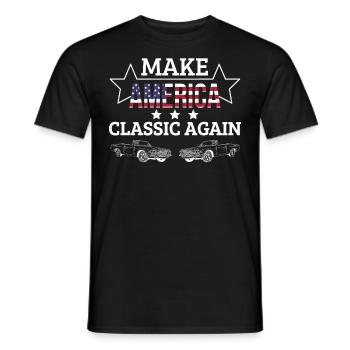 Oldtimer Classic Car Schnauferl Retro Vintage Auto - Men's T-Shirt - black - Front - AI Model Male 178 light (178cm)