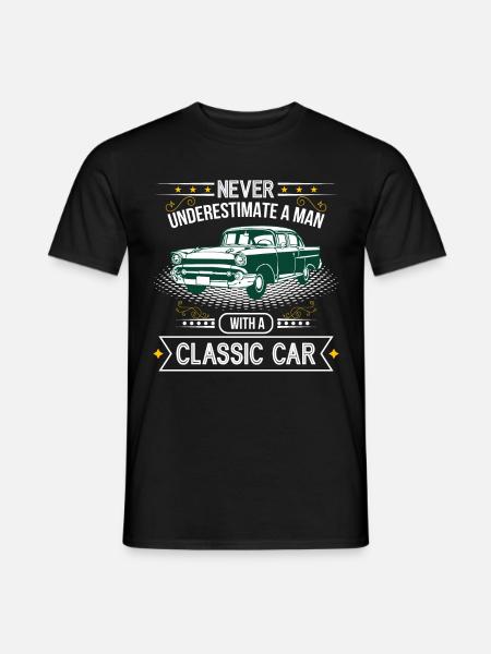Oldtimer Classic Car Schnauferl Retro Vintage Auto - Mænd T-shirt - sort