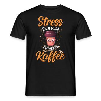 Kaffeejunkie Barista Kaffeetante kaffee shirt - Männer T-Shirt - Schwarz - Vorne - AI Model Male 178 light (178cm)