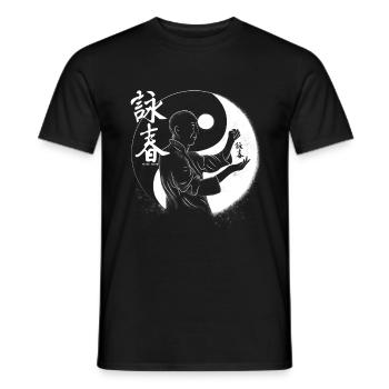 Wing Chun Kung Fu - Men's T-Shirt - black - Front - AI Model Male 178 light (178cm)