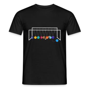 Newton Planet Pendel - Männer T-Shirt - Schwarz - Vorne - AI Model Male 178 light (178cm)