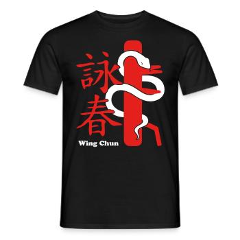 Wing Chun Kung Fu - Men's T-Shirt - black - Front - AI Model Male 178 light (178cm)
