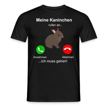 Kaninchen Hase Häschen Ostern Osterhase - Männer T-Shirt - Schwarz - Vorne - AI Model Male 178 light (178cm)