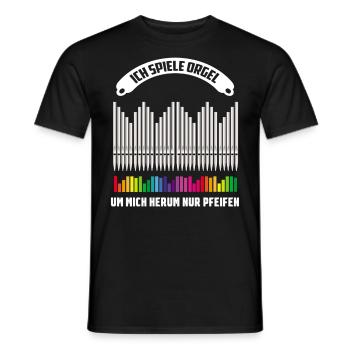 Orgel Organist Orgeler Kirche Organistin Orgelerin - Männer T-Shirt - Schwarz - Vorne - AI Model Male 178 light (178cm)