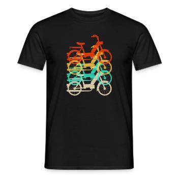 Moped retro motor bike vintage car vintage gift - Men's T-Shirt - black - Front - AI Model Male 178 light (178cm)