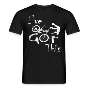 MTB Crash I've Got this Falling Downhill Retro - T-shirt homme - noir - Devant - AI Model Male 178 light (178cm)