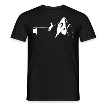Slackline Slackliner High Rope Climbing Sport - Men's T-Shirt - black - Front - AI Model Male 178 light (178cm)