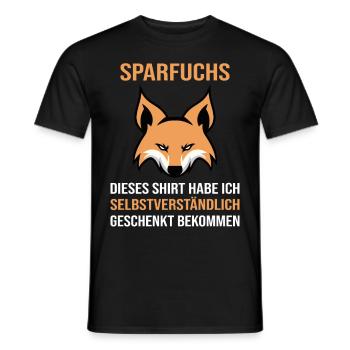 Sparfuchs Sparen Sparer - Männer T-Shirt - Schwarz - Vorne - AI Model Male 178 light (178cm)