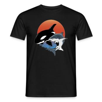 Orca - Männer T-Shirt - Schwarz - Vorne - AI Model Male 178 light (178cm)