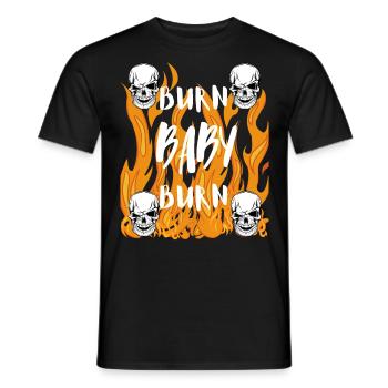 BURN BABY BURN! - Männer T-Shirt - Schwarz - Vorne - AI Model Male 178 light (178cm)