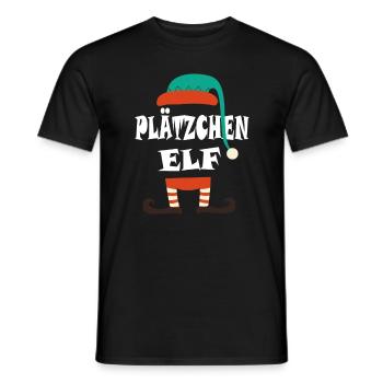 Plätzchen Elf für Weihnachten Plätzchen Bäcker - Männer T-Shirt - Schwarz - Vorne - AI Model Male 178 light (178cm)
