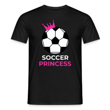 soccer girls things shirt for girls - Men's T-Shirt - black - Front - AI Model Male 178 light (178cm)