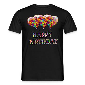 joyeux anniversaire joyeux anniversaire - T-shirt homme - noir - Devant - AI Model Male 178 light (178cm)