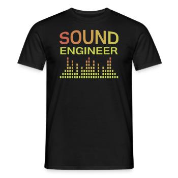 Sound Engineer Tontechniker - Männer T-Shirt - Schwarz - Vorne - AI Model Male 178 light (178cm)