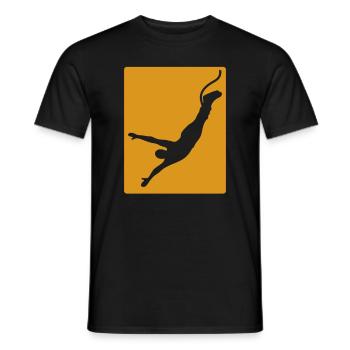 Bungee jumping - Men's T-Shirt - black - Front - AI Model Male 178 light (178cm)