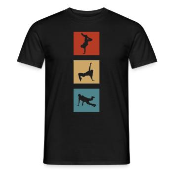Breakdance retro bboy breaker - Männer T-Shirt - Schwarz - Vorne - AI Model Male 178 light (178cm)