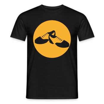 Tap dance retro tap dance - Men's T-Shirt - black - Front - AI Model Male 178 light (178cm)