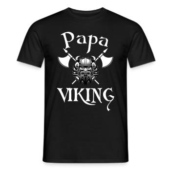 Papa viking cadeau - T-shirt homme - noir - Devant - AI Model Male 178 light (178cm)