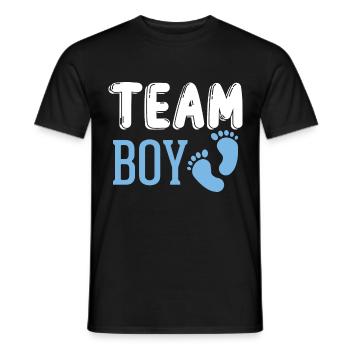 Team boy Gender Reveal design for growing parents - T-shirt homme - noir - Devant - AI Model Male 178 light (178cm)