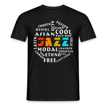 Jazzs style jazz jazz avec jazz - T-shirt homme - noir - Devant - AI Model Male 178 light (178cm)