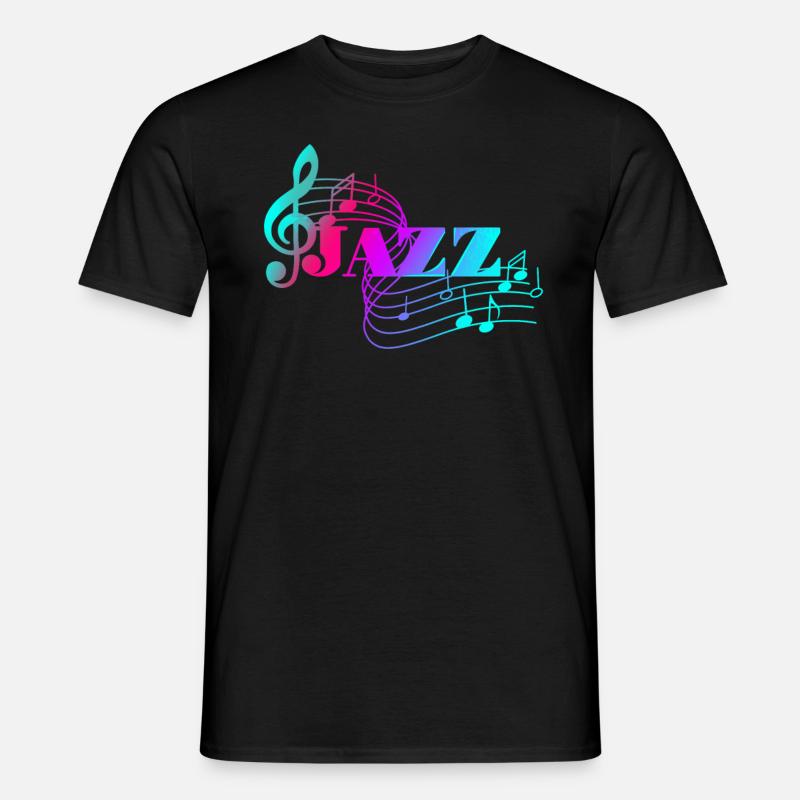 Colored Notes Jazz Music Lovers Jazz Notes - Men’s T-shirt - black