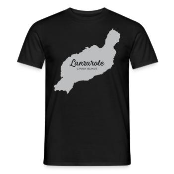 Lanzarote Canary Islands - T-shirt homme - noir - Devant - AI Model Male 178 light (178cm)