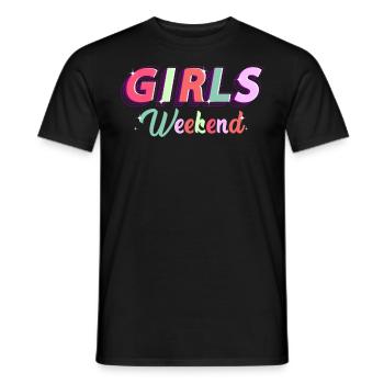 girls trip shirt girls weekend bachlorette - Men's T-Shirt - black - Front - AI Model Male 178 light (178cm)