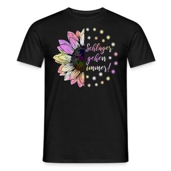 Schlager Gehen Immer Schlagerfan Schlager Geschenk - Männer T-Shirt - Schwarz - Vorne - AI Model Male 178 light (178cm)