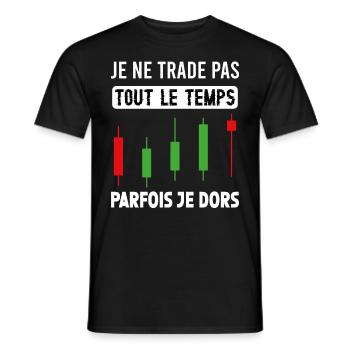 Trading idée cadeau finance crypto monnaie trader - T-shirt homme - noir - Devant - AI Model Male 178 light (178cm)