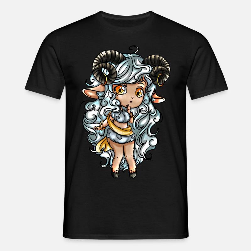 Widder Sternzeichen Ram - Männer T-Shirt - Schwarz