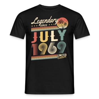 Legendary Since July 1969 Limited Edition - Männer T-Shirt - Schwarz - Vorne - AI Model Male 178 light (178cm)