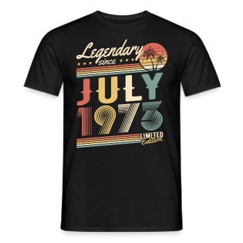 Legendary Since July 1973 Limited Edition - Männer T-Shirt - Schwarz - Vorne - AI Model Male 178 light (178cm)