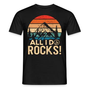 Geology Geology Fossils - All I do Rocks - Men's T-Shirt - black - Front - AI Model Male 178 light (178cm)