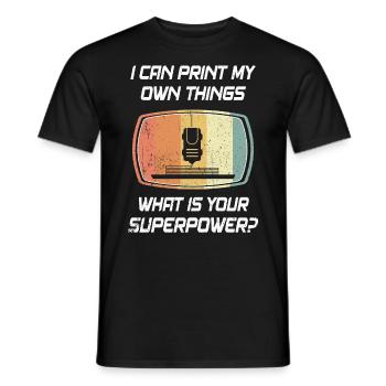 3d Printer Gift for Nerd Hobby Printing Machine - Men's T-Shirt - black - Front - AI Model Male 178 light (178cm)