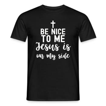 Christianity God Jesus Gift Church Religion - Men's T-Shirt - black - Front - AI Model Male 178 light (178cm)