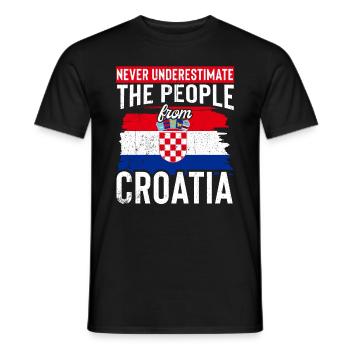 Tshirt Croatie - T-shirt homme - noir - Devant - AI Model Male 178 light (178cm)