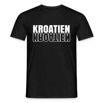 Kroatien Geschenk Herkunft Zagreb Hrvatska Heimat - Männer T-Shirt - Schwarz - Vorne - AI Model Male 178 light (178cm)