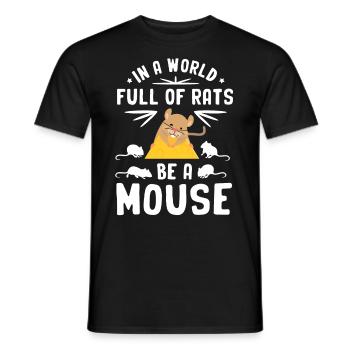 Souris - T-shirt homme - noir - Devant - AI Model Male 178 light (178cm)