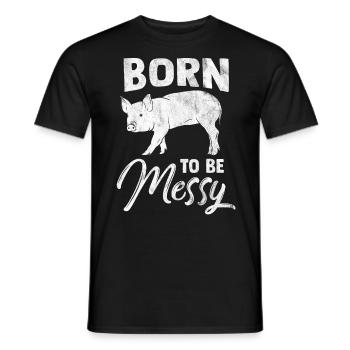 Pig Gift Piglet Kids Piglet Pig Pig - Men's T-Shirt - black - Front - AI Model Male 178 light (178cm)