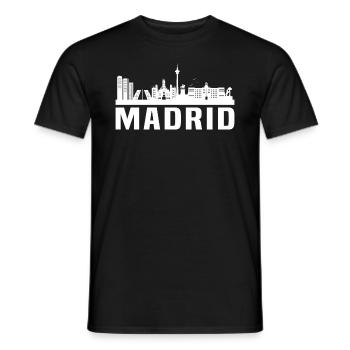 Madrid Skyline - T-shirt homme - noir - Devant - AI Model Male 178 light (178cm)