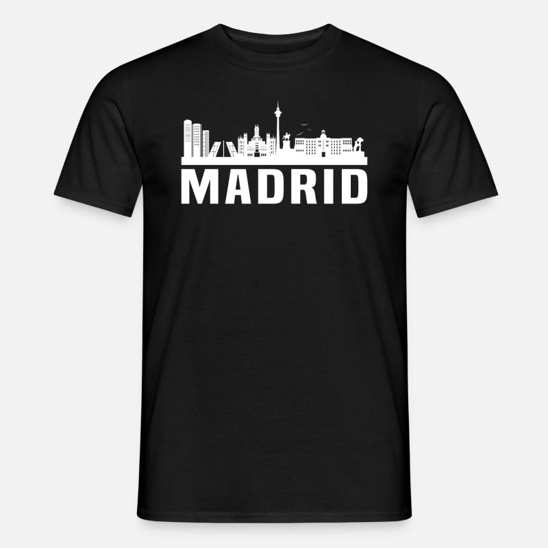 Madrid Skyline - Männer T-Shirt - Schwarz
