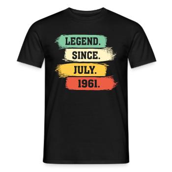 Légende depuis juillet 1961 - T-shirt homme - noir - Devant - AI Model Male 178 light (178cm)