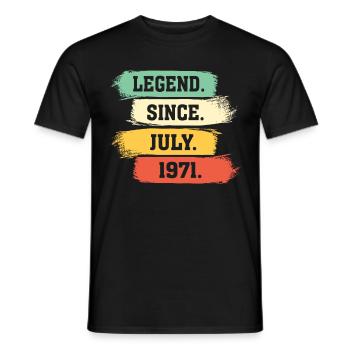 Légende depuis juillet 1971 - T-shirt homme - noir - Devant - AI Model Male 178 light (178cm)