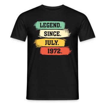 Légende depuis juillet 1972 - T-shirt homme - noir - Devant - AI Model Male 178 light (178cm)