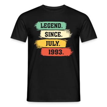 Légende depuis juillet 1993 - T-shirt homme - noir - Devant - AI Model Male 178 light (178cm)