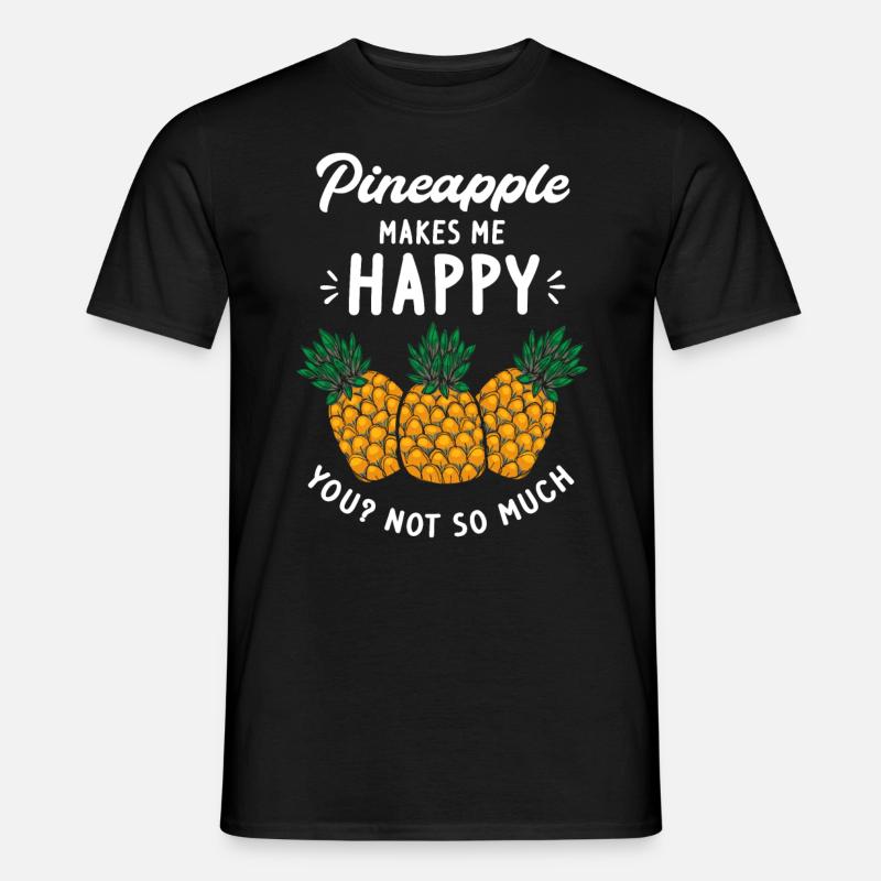 Ananas - Männer T-Shirt - Schwarz