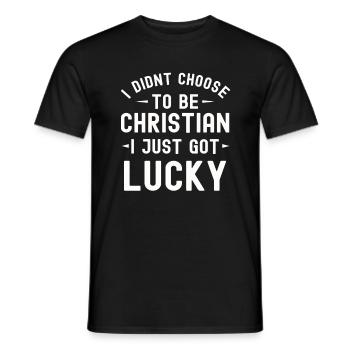 Chrétiens Religion Bible évangélique Jésus Église - T-shirt homme - noir - Devant - AI Model Male 178 light (178cm)
