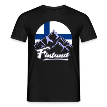 Finlande Tshirt Finlande Scandinavie - T-shirt homme - noir - Devant - AI Model Male 178 light (178cm)