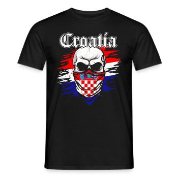 Tshirt Croatie - T-shirt homme - noir - Devant - AI Model Male 178 light (178cm)